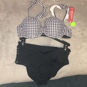 Small Two piece bikini in Black & White